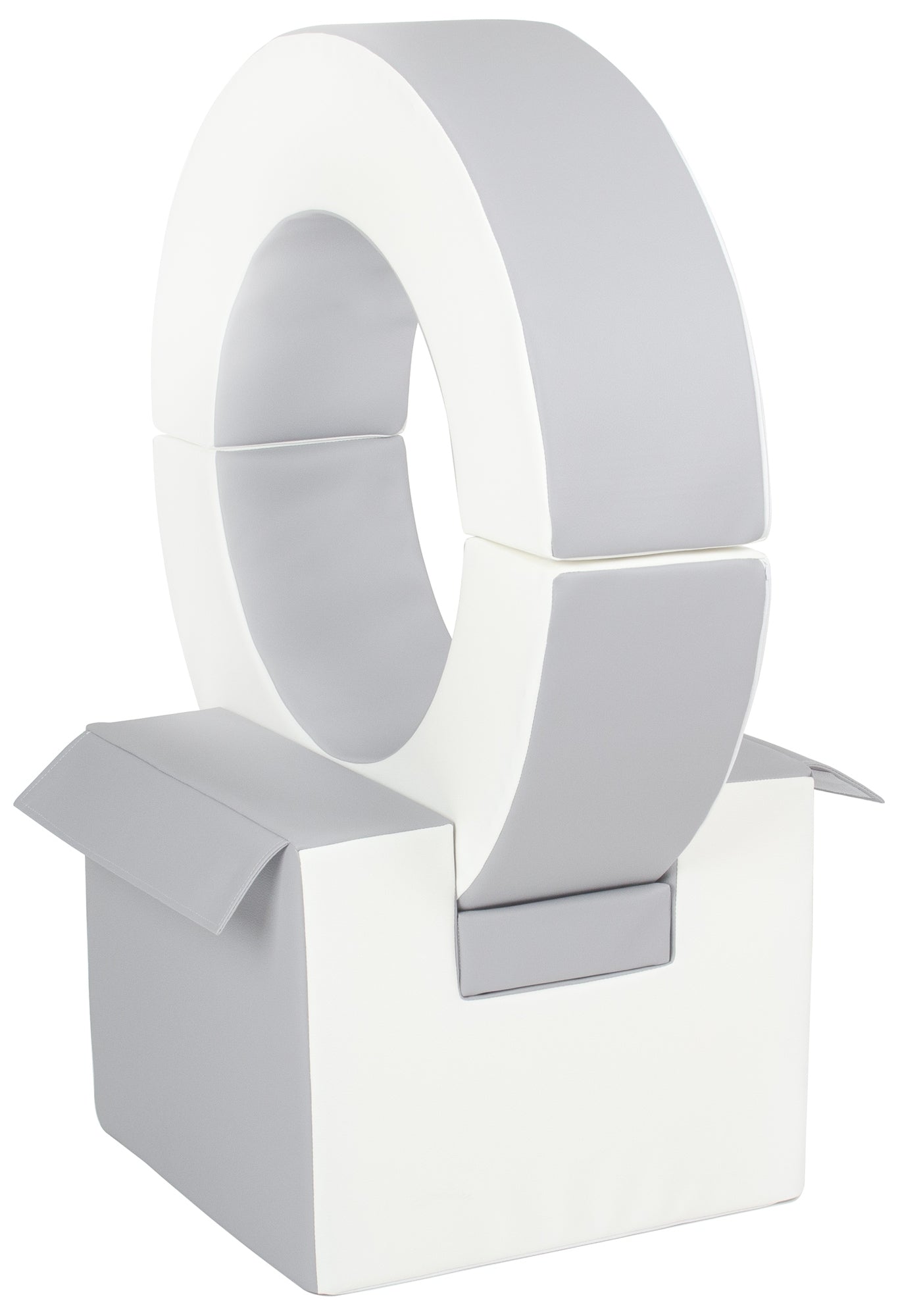 Grey & White Hoop & Cube
