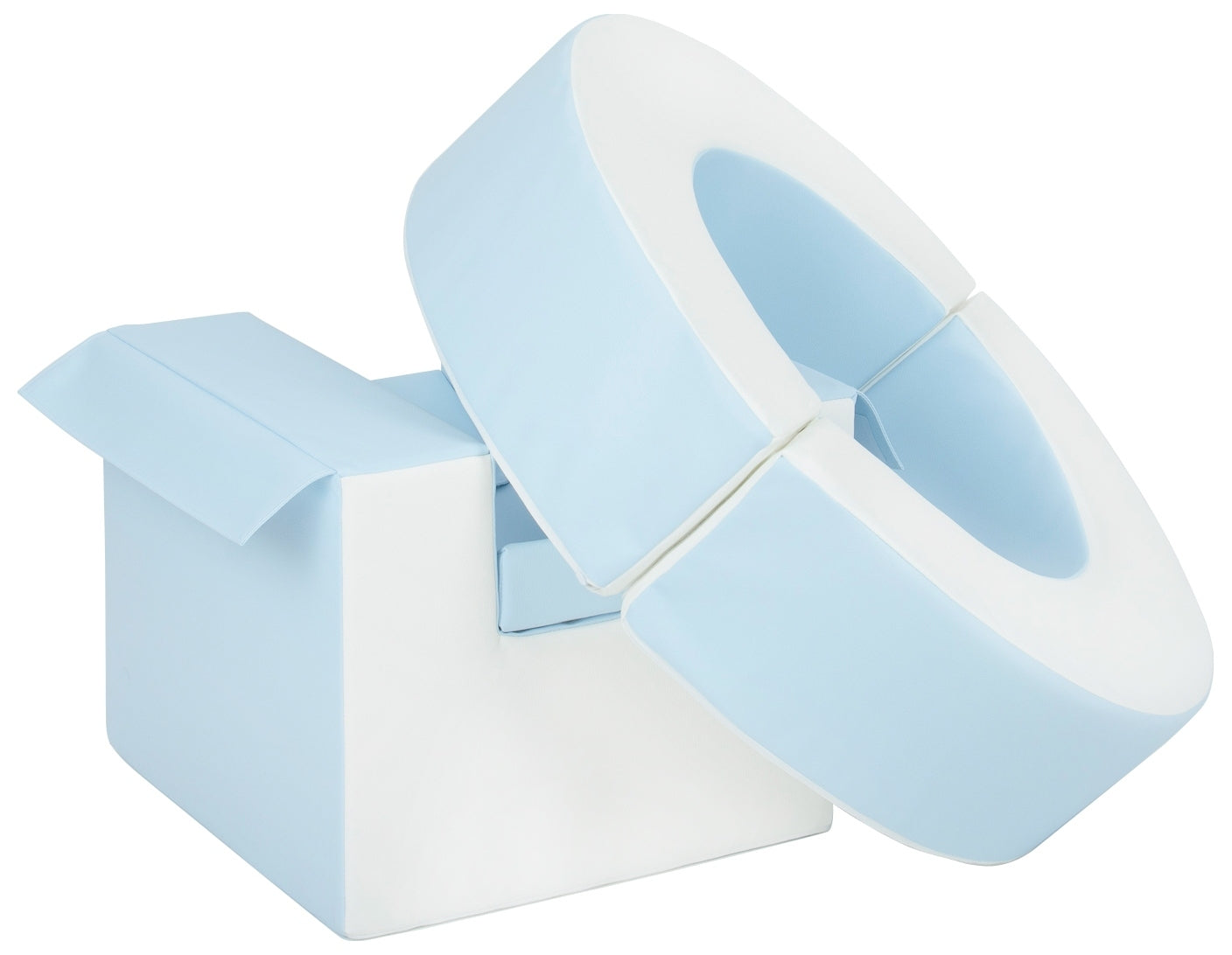 Blue & White Hoop & Cube Soft Play