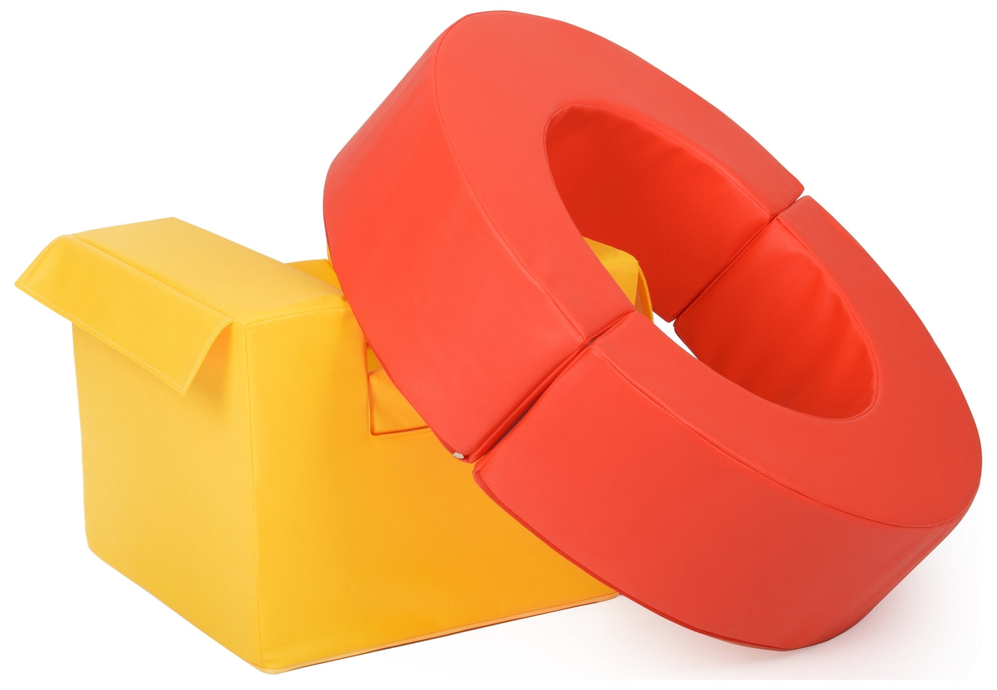 Red & Yellow Hoop & Cube Soft Play
