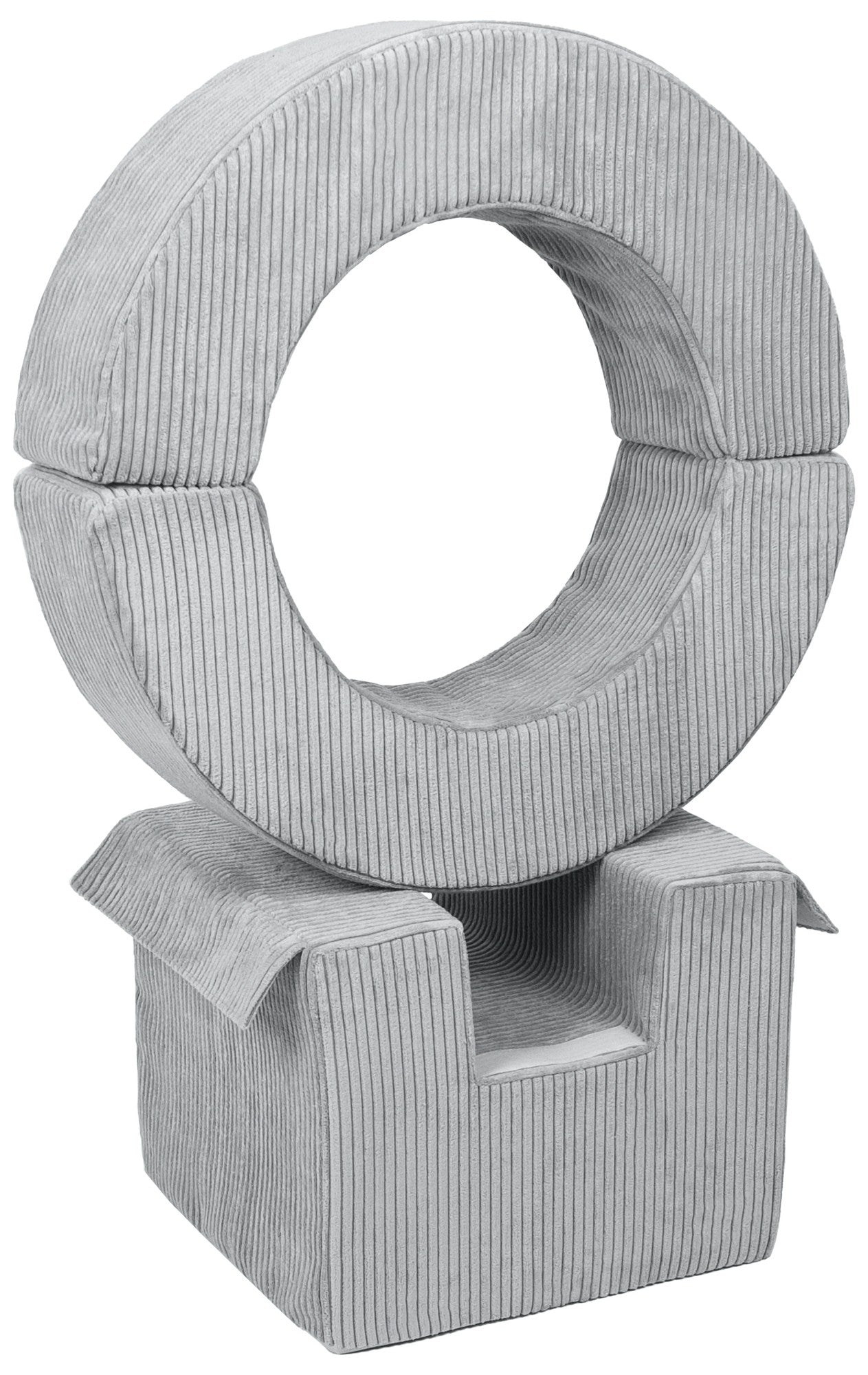 Grey Corduroy Hoop & Cube