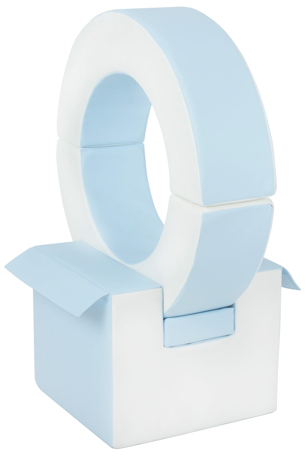 Blue & White Hoop & Cube Soft Play