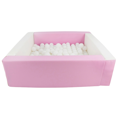 Pink & White Square Ball pit + balls