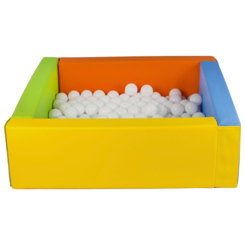 Multicoloured Square Ball Pit + Balls