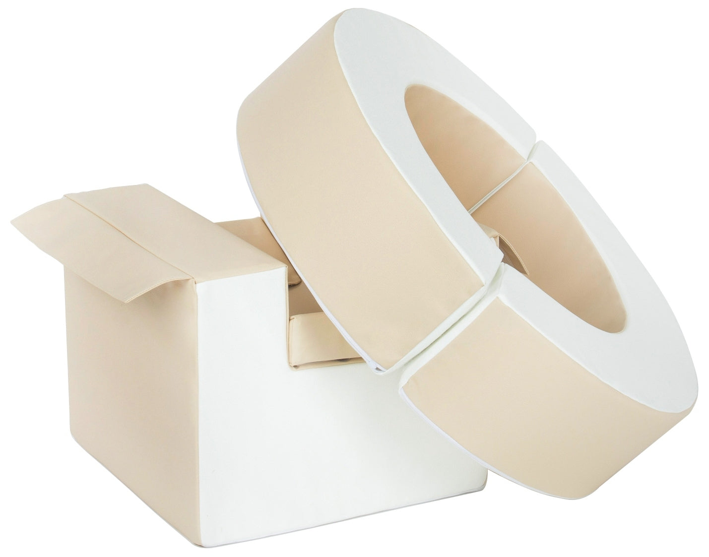 Beige & White Hoop & Cube Soft Play