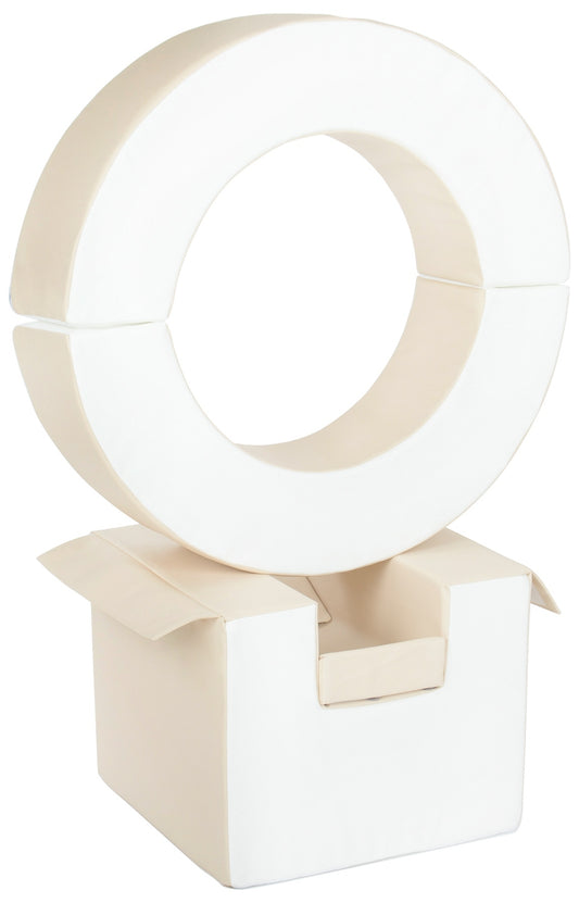 Beige & White Hoop & Cube Soft Play