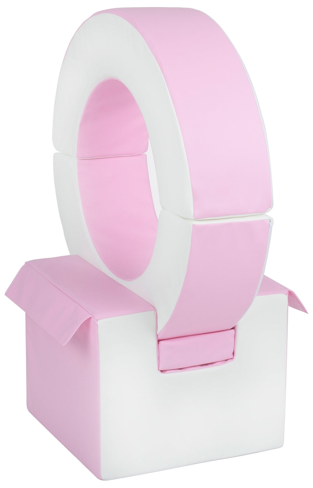 Pink & White Hoop & Cube Soft Play