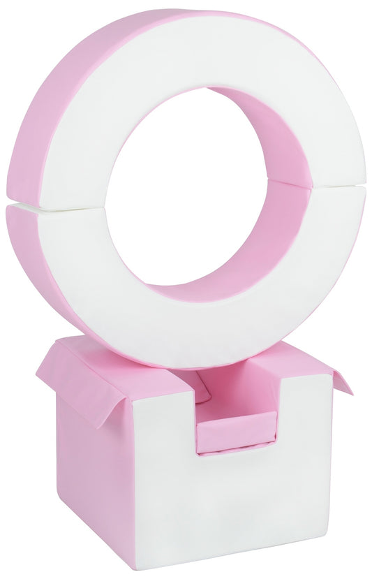 Pink & White Hoop & Cube Soft Play