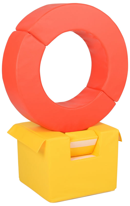 Red & Yellow Hoop & Cube Soft Play