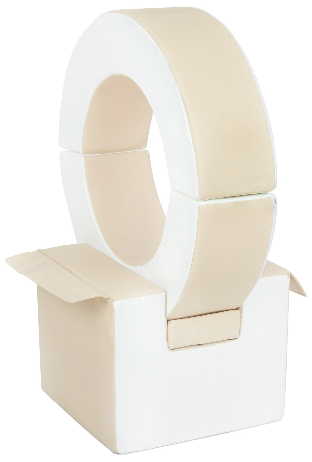 Beige & White Hoop & Cube Soft Play