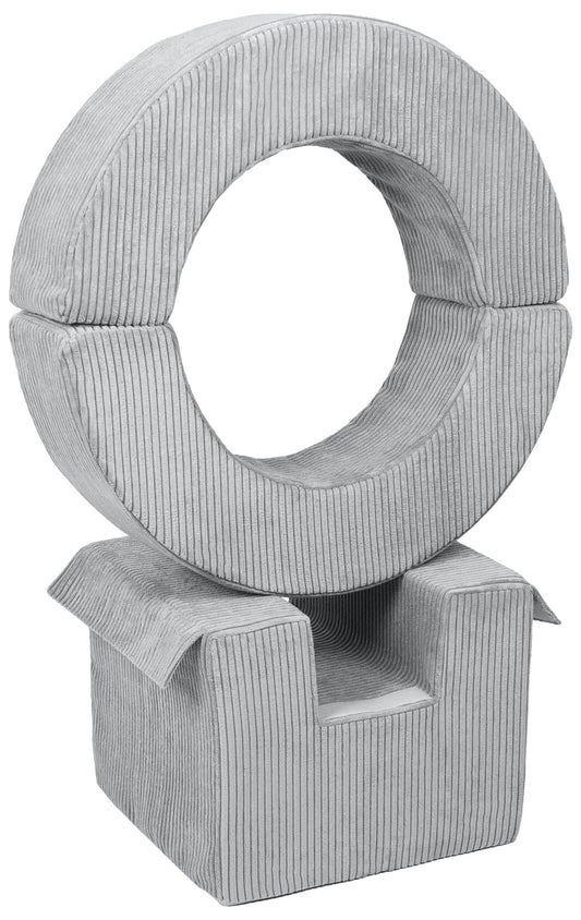 Grey Corduroy Hoop & Cube