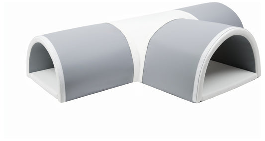 Grey with white 3 entrance tunnel