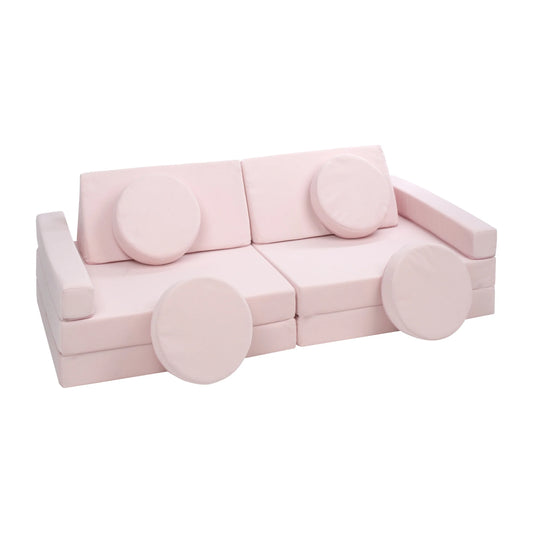 Pastel Pink Soft Play Sofa