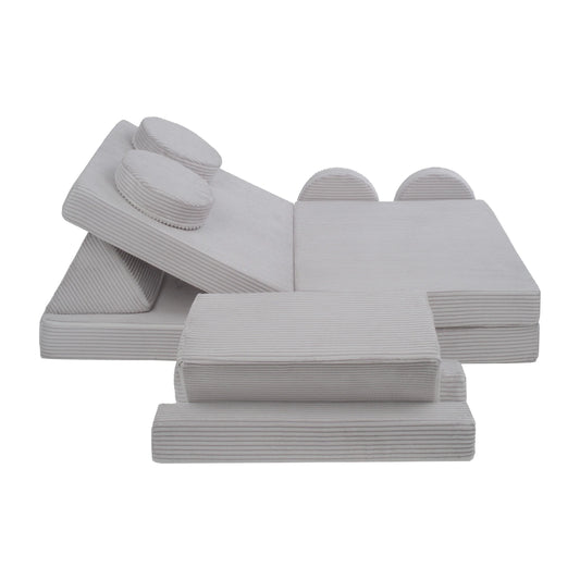 Grey Corduroy Soft Play Sofa