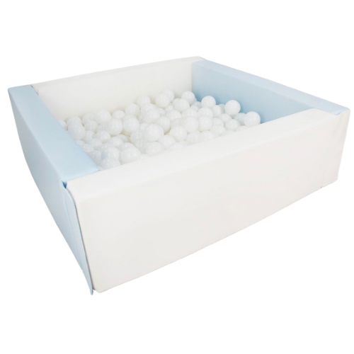 Blue & White Square Ball Pit + balls