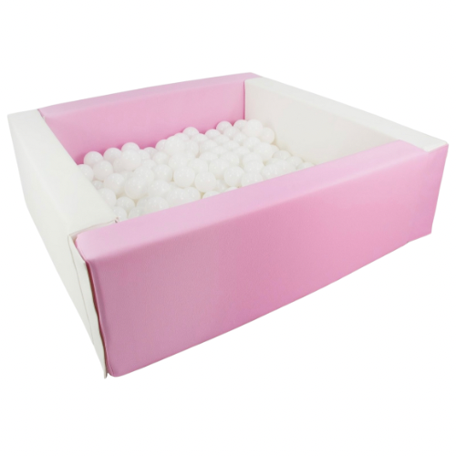 Pink & White Square Ball pit + balls