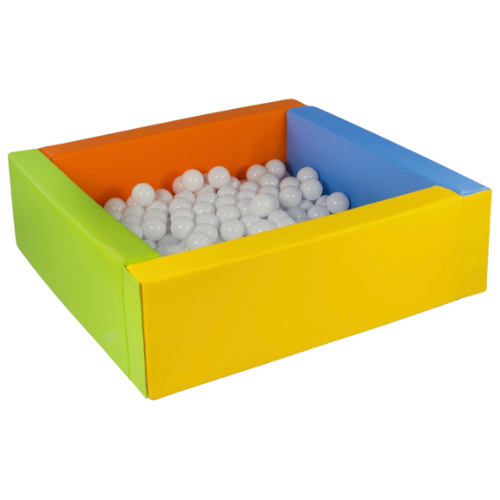 Multicoloured Square Ball Pit + Balls