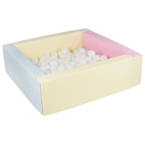 Pastel Multicoloured Square Ball Pit + Balls