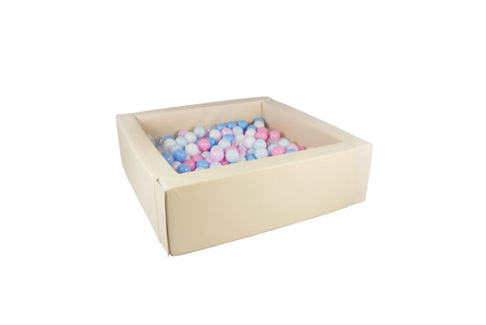 Beige Square Ball Pit + Balls