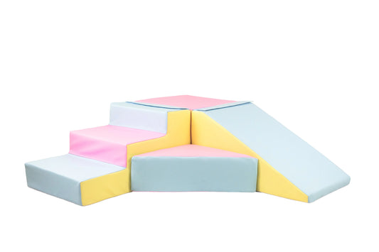 Pastel Mix Soft Play Step & Slide Set