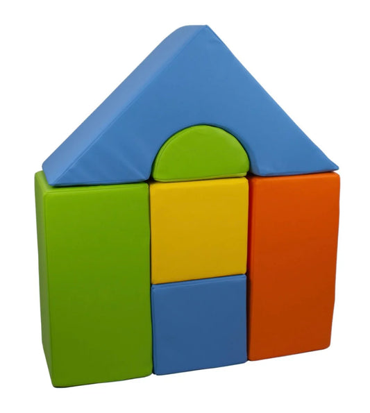 Multicolour Mini Castle Blocks Soft Play Set (6 blocks)