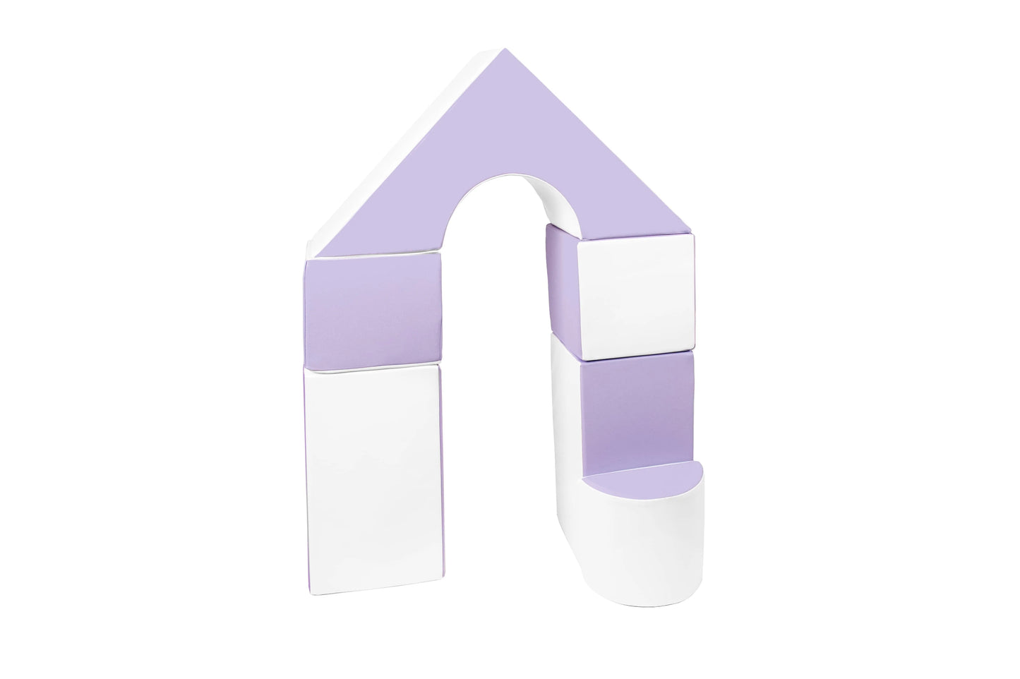 Lilac & White Mini Castle Blocks Soft Play Set (6 blocks)