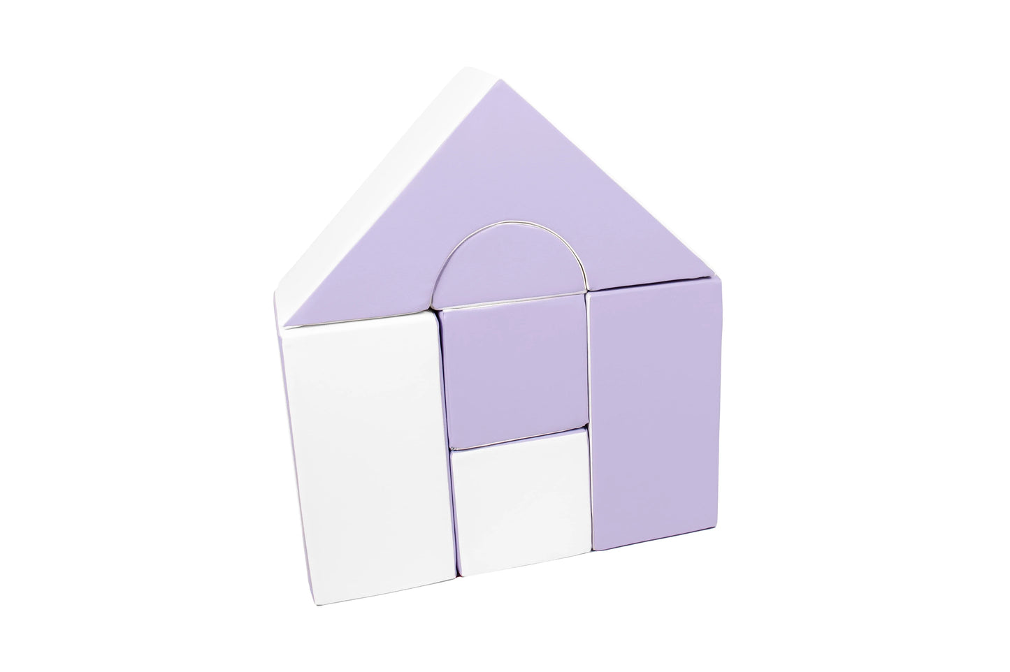 Lilac & White Mini Castle Blocks Soft Play Set (6 blocks)