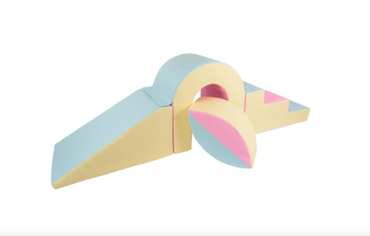 Pastel Bridge/slide And Balance Ball Soft Play Set