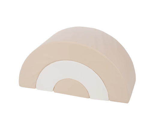 Beige & White Rainbow Stacker Soft Play Arch